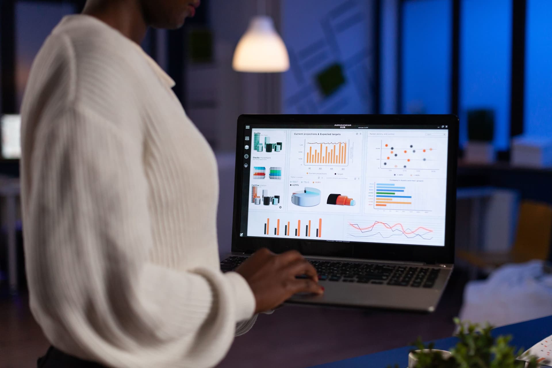 Et-IT Consultancy client reviewing business data